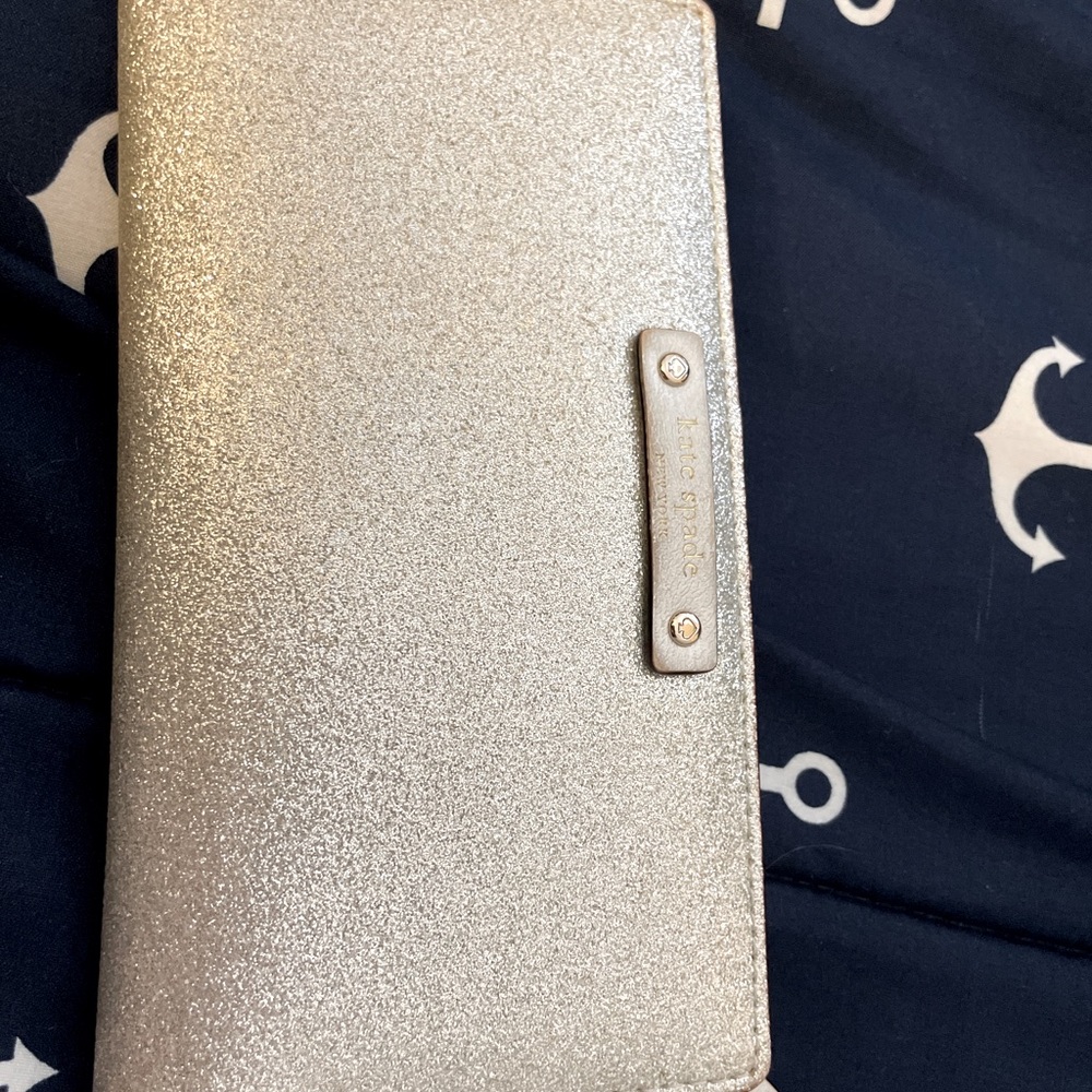 Kate Spade silver sparkle wallet